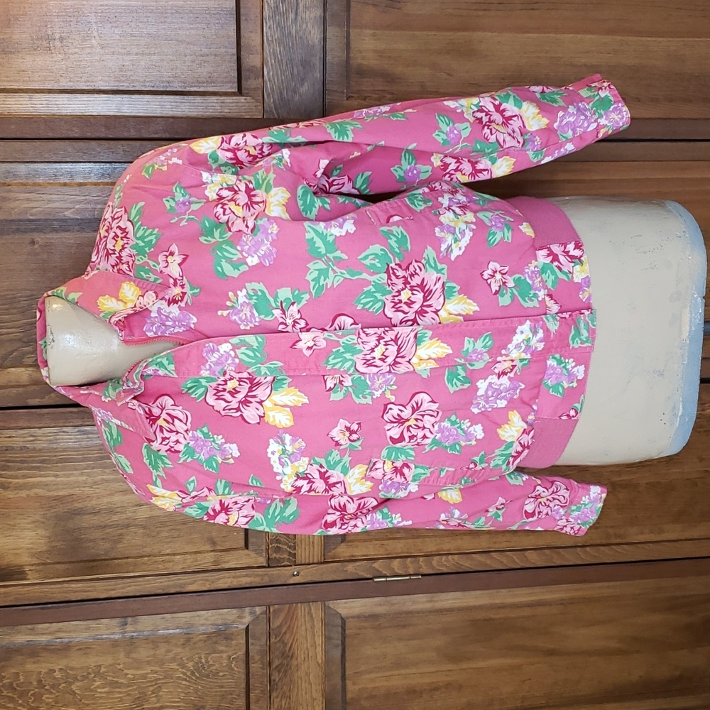 Casual Corner Vintage Floral Bomber Jacket Sz S